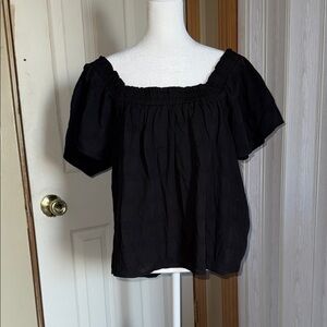 Elegant Black Off-Shoulder Blouse